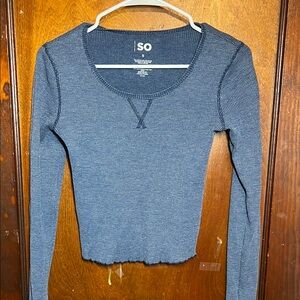 SO Women's Blue Long Sleeve Top